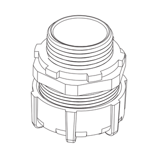 WI RCC-100M-IC - Rigid Compression Connector Malleable Iron With Insulated Throat